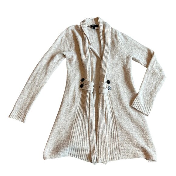 Fortune & Ivy Open-Front Long Length Cardigan Sweater Stretch Cozy Size Small - Picture 2 of 12
